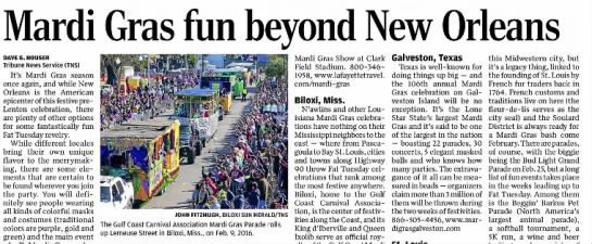 Mardi Gras fun beyond New Orleans